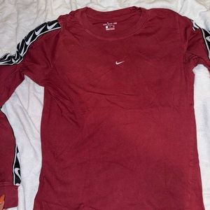 long  sleeve women or kids nike red shirt